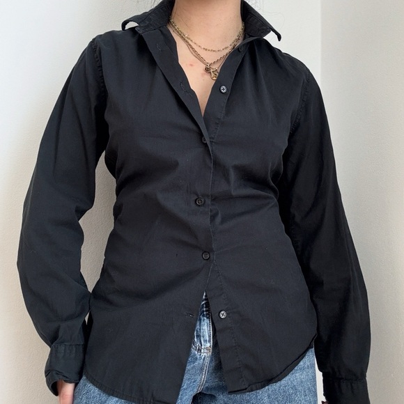 H&M Black Button-Down Shirt for Women - Picture 1 of 2
